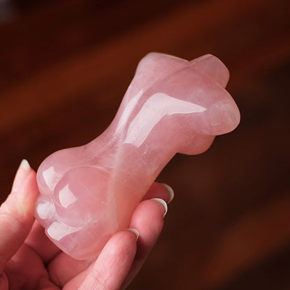 Rose Quartz Goddess Figure | Divine Feminine Crystal Carving