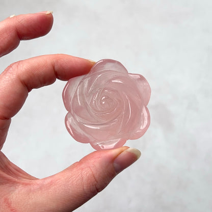Rose Quartz Flower | Rose Quartz Crystal Flower Carving