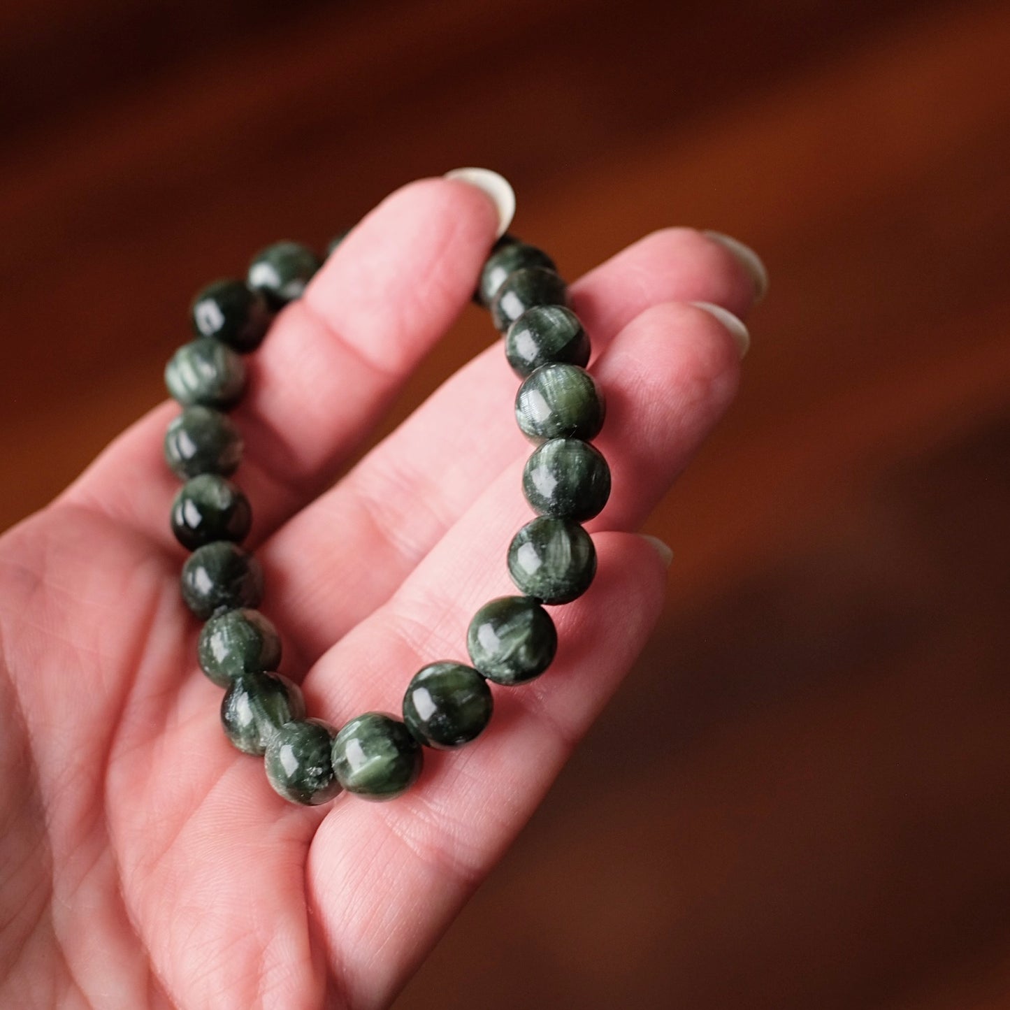 Seraphinite Bracelet | Crystal Stretch Bracelet
