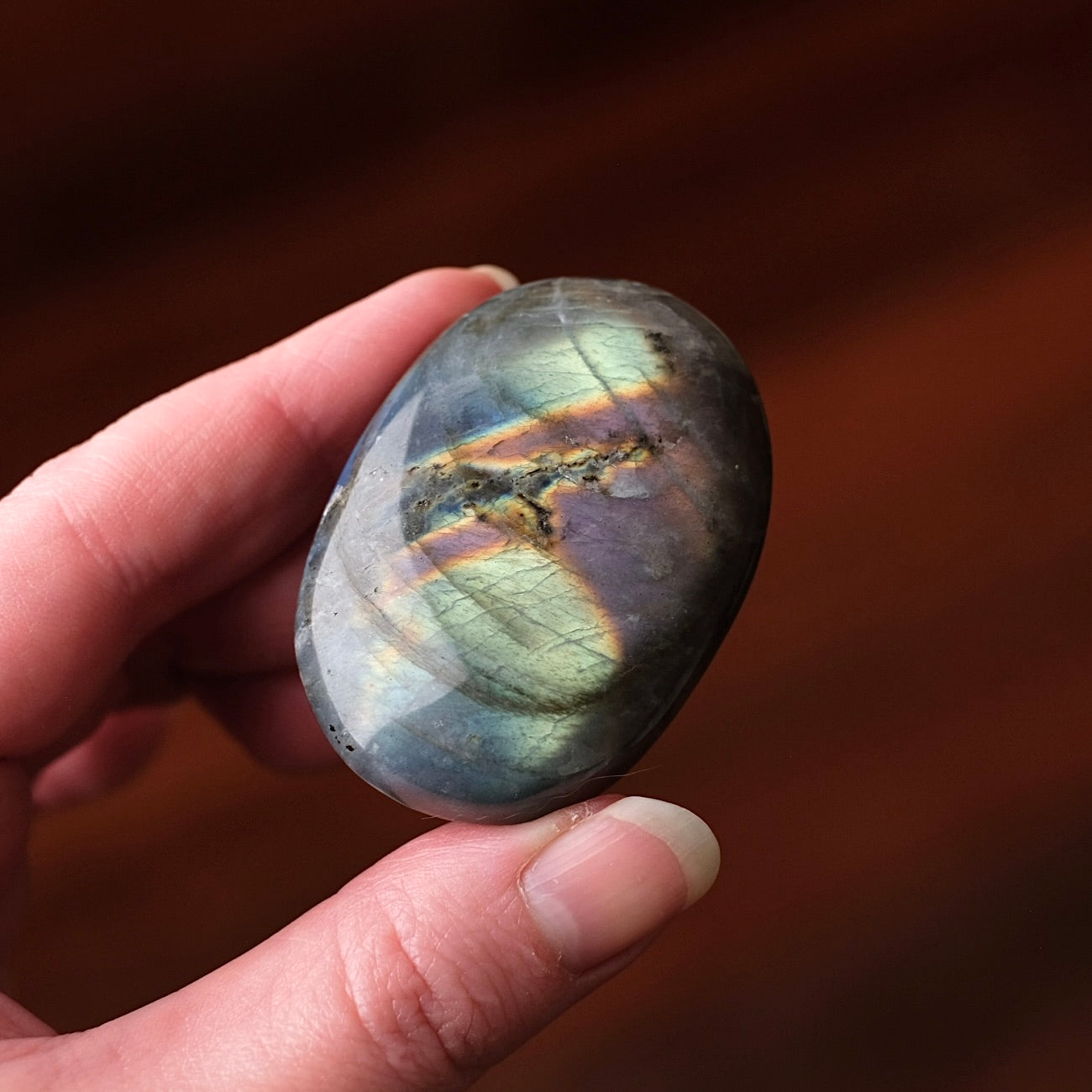 Purple Labradorite Palm | Sunset Labradorite Crystal Palm