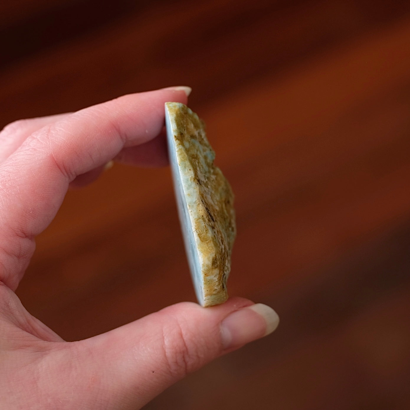 Larimar Slab | Polished Larimar Crystal Slice 5