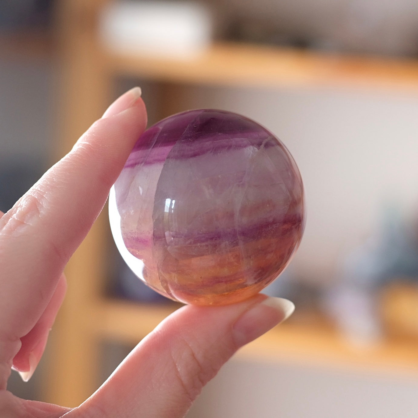 Rainbow Fluorite Sphere | Fluorite Crystal Sphere