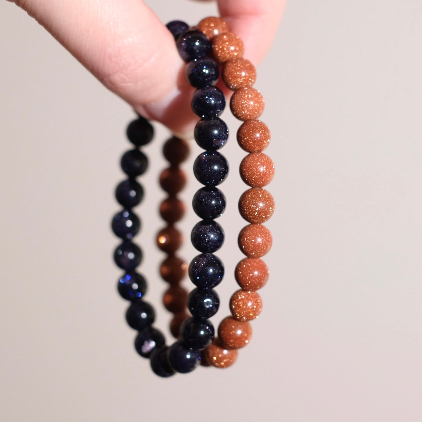 Goldstone Bracelet | Copper & Blue Goldstone Stretch Bracelet