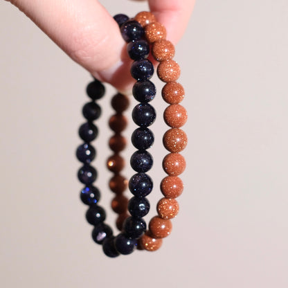 Goldstone Bracelet | Copper & Blue Goldstone Stretch Bracelet