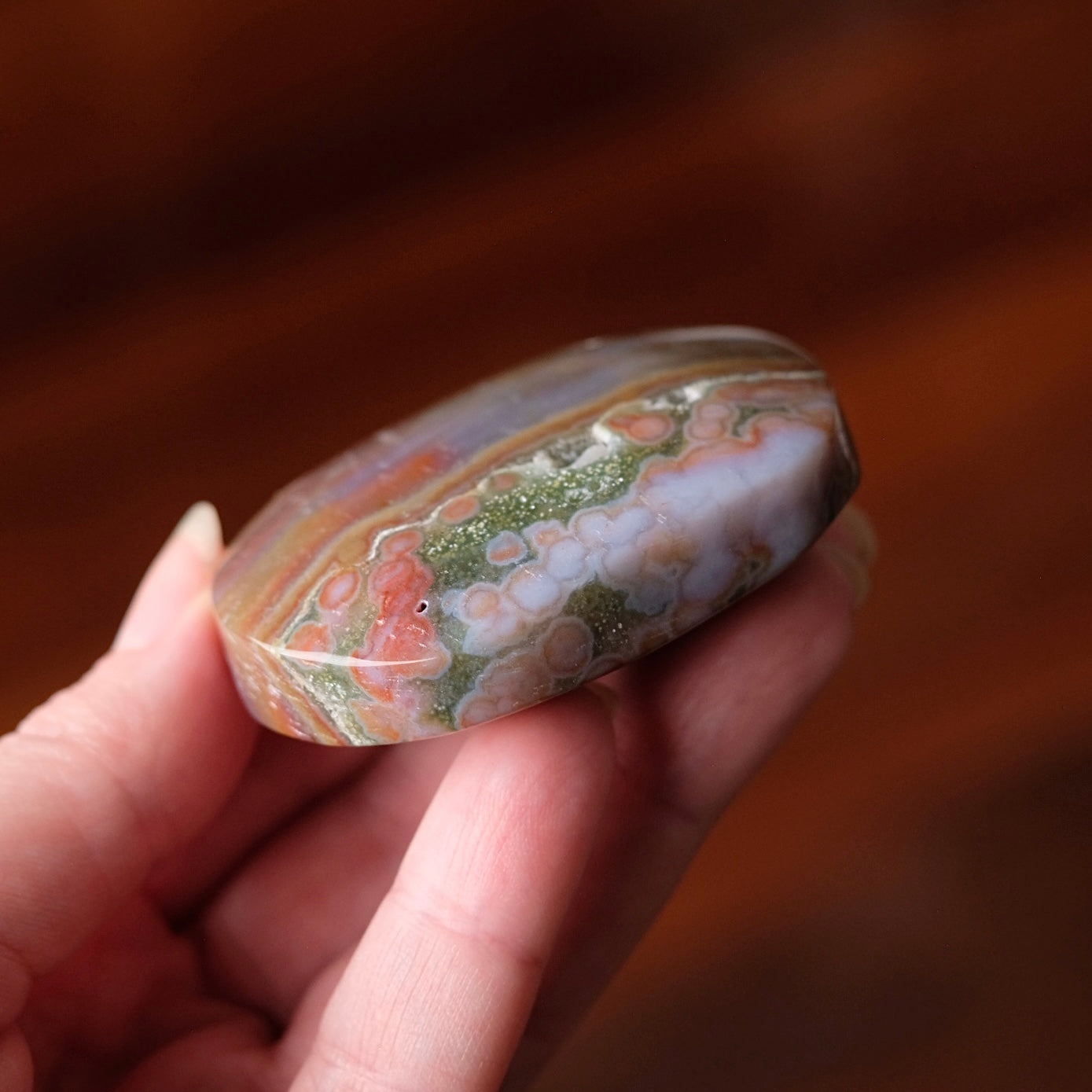 Ocean Jasper Palm | Sea Jasper Crystal Palmstone