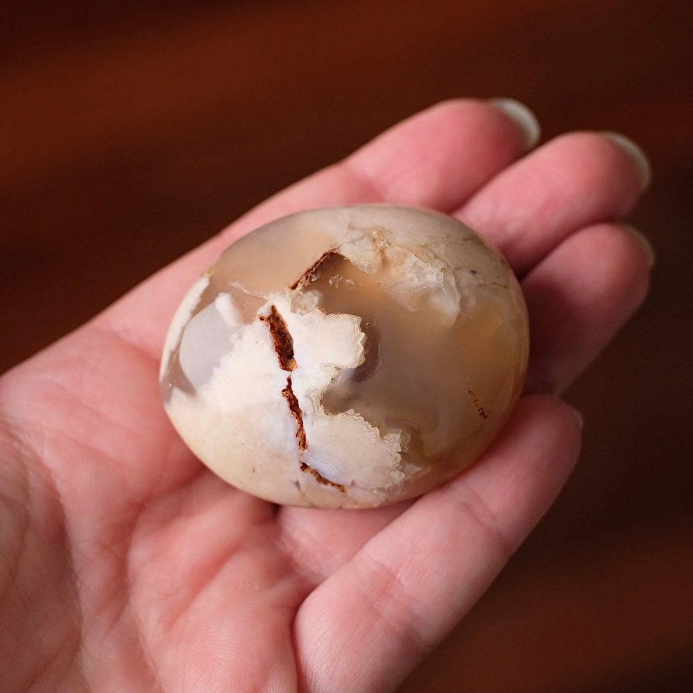 Flower Agate Palm | Flower Agate Crystal Palm Stone