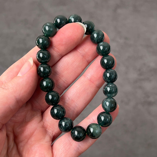 Guatemalan Blue Jadeite Bracelet | Jade Crystal Stretch Bracelet