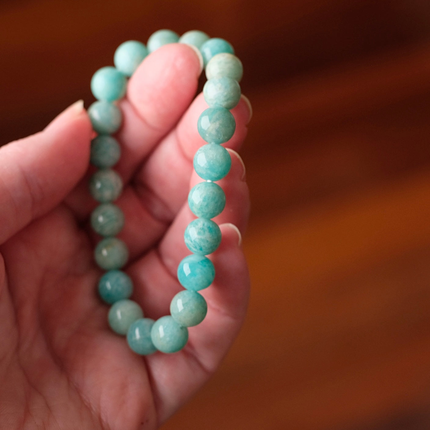 Amazonite Bracelet | Amazonite Crystal Stretch Bracelet