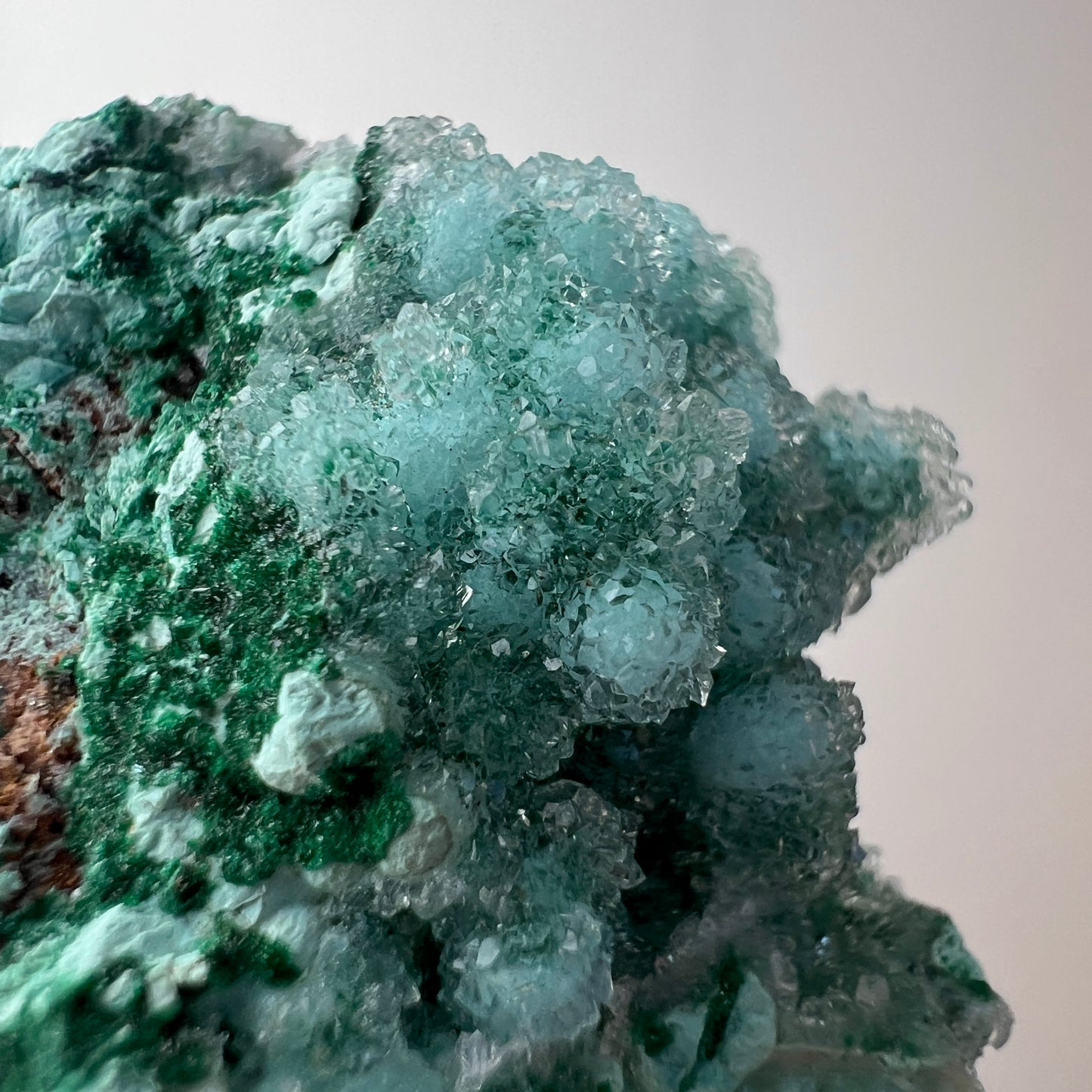 Druzy Chrysocolla Specimen | Chrysocolla with Malachite