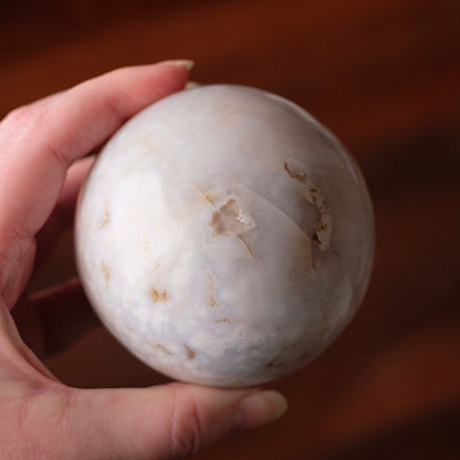Flower Agate Sphere | Cherry Blossom Agate Crystal Sphere