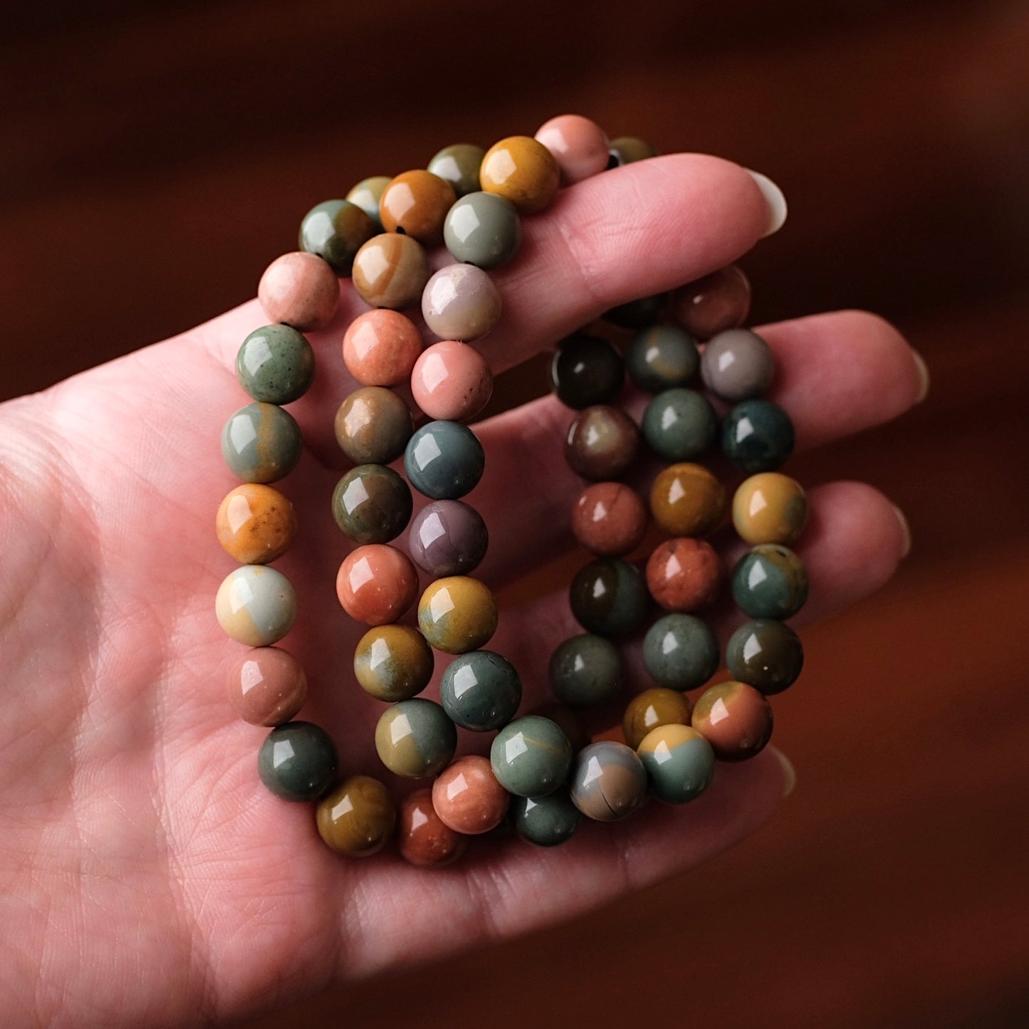 Alashan Agate Bracelet | Crystal Stretch Bracelet