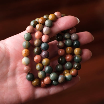 Alashan Agate Bracelet | Crystal Stretch Bracelet