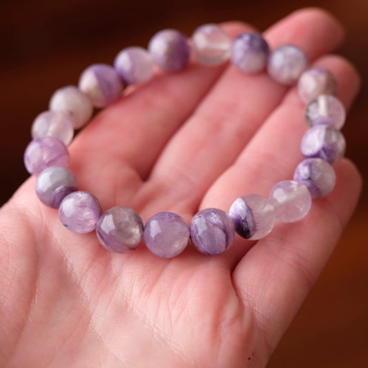 Charoite Bracelet | Charoite in Quartz Crystal Bracelet