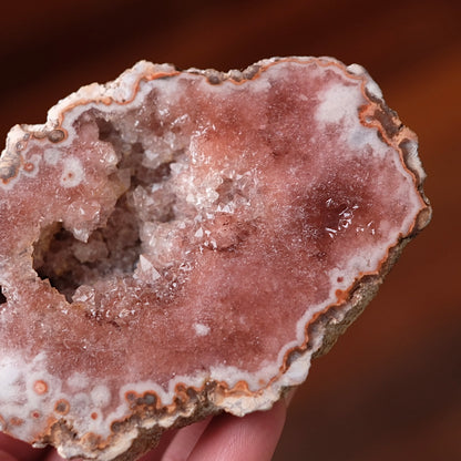 Raspberry Pink Amethyst Geode | Polished Pink Amethyst Crystal Specimen 10
