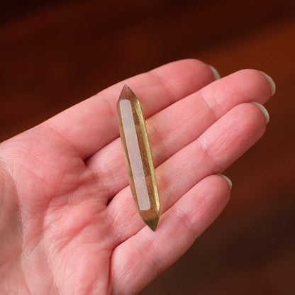 Libyan Desert Glass DT Point | Double Terminated Crystal Point