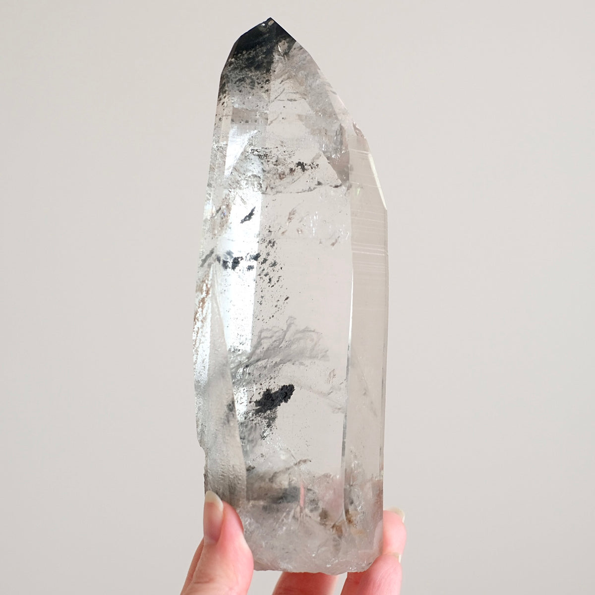 XL Black Phantom Lemurian Quartz Point | Black Lemurian Seed Crystal