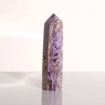 High Grade Charoite Point | Purple Charoite Crystal Tower