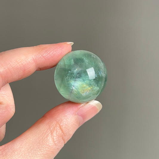 Gemmy Fluorite Sphere | Green Fluorite Crystal Sphere