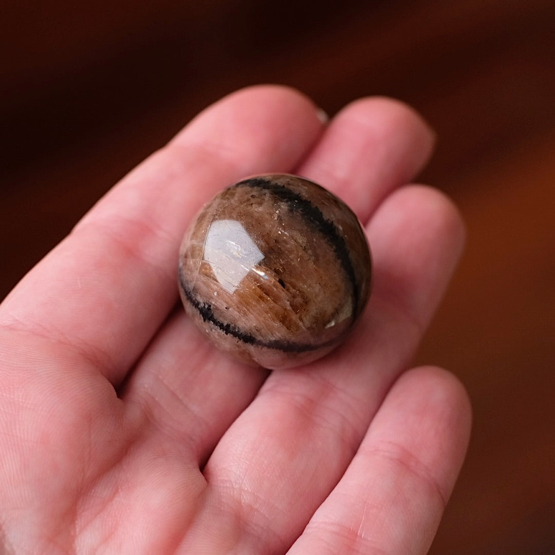 Chiastolite Sphere | Andalusite Crystal Sphere