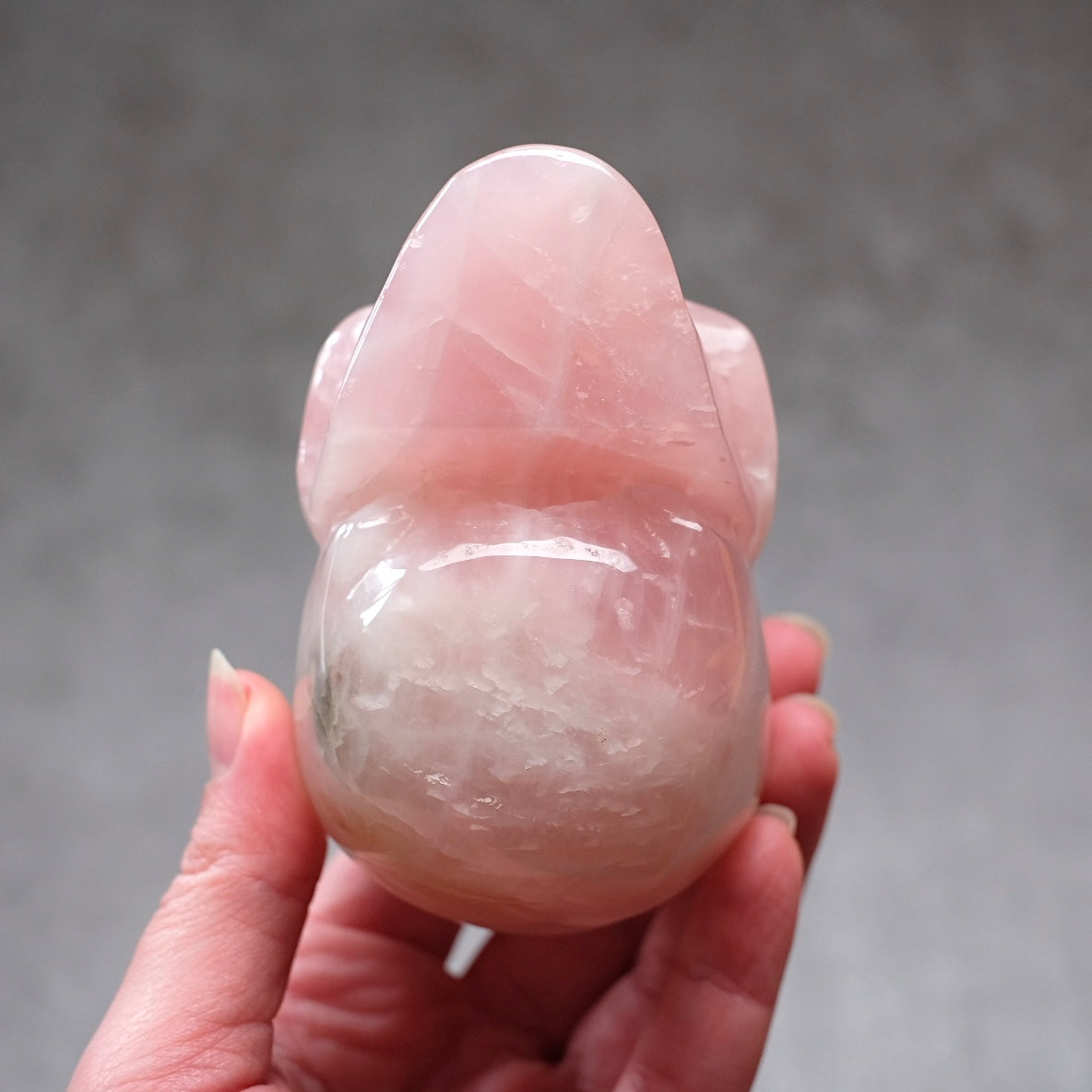 Rose Quartz Crystal Skull | Stone Skull Carving