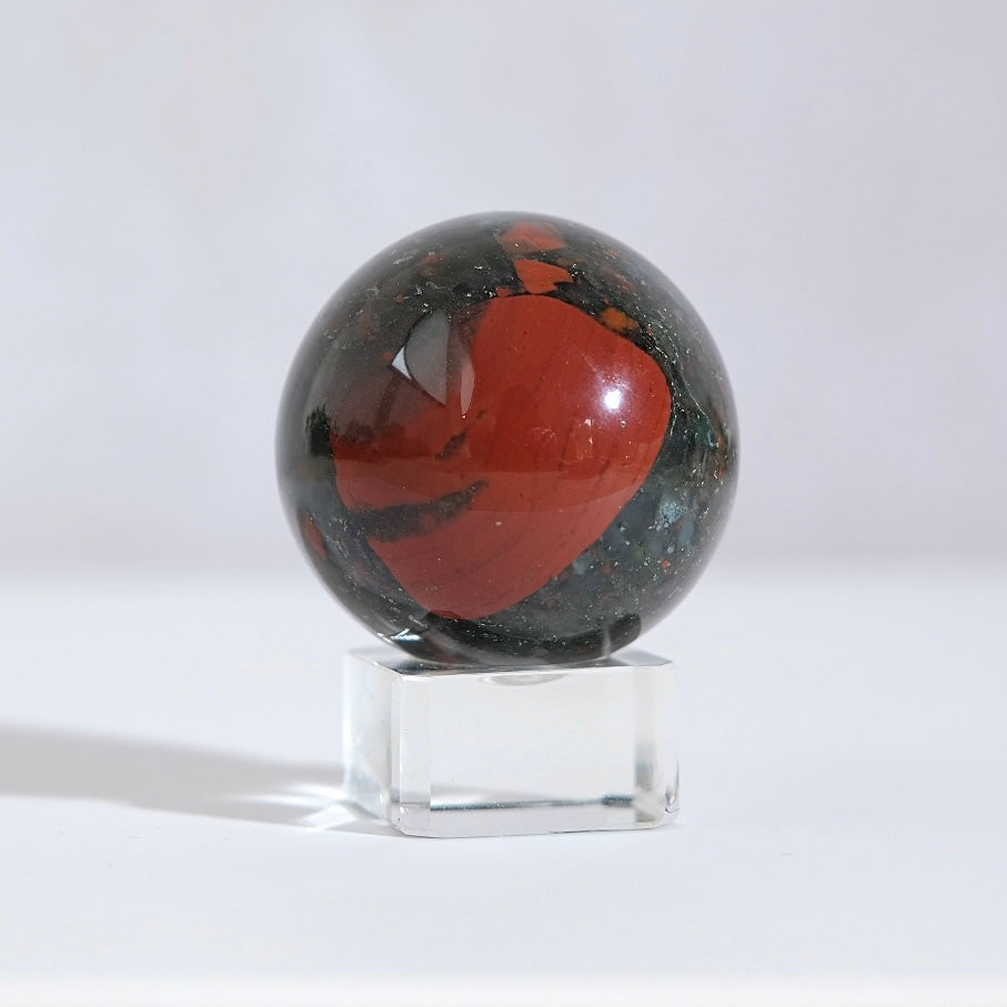 African Bloodstone Sphere | Seftonite Bloodstone Crystal Sphere