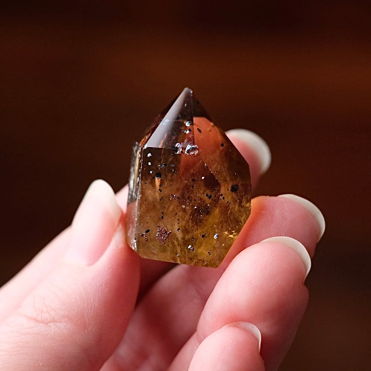 Rare Harlequin Citrine Point | Natural Cognac Citrine Crystal Tower