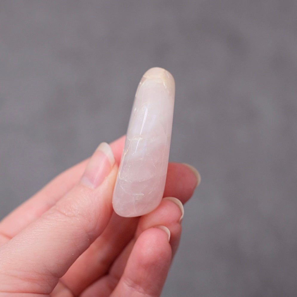 Australian Rose Quartz Palm | Rose Quartz Crystal Pocket Stone