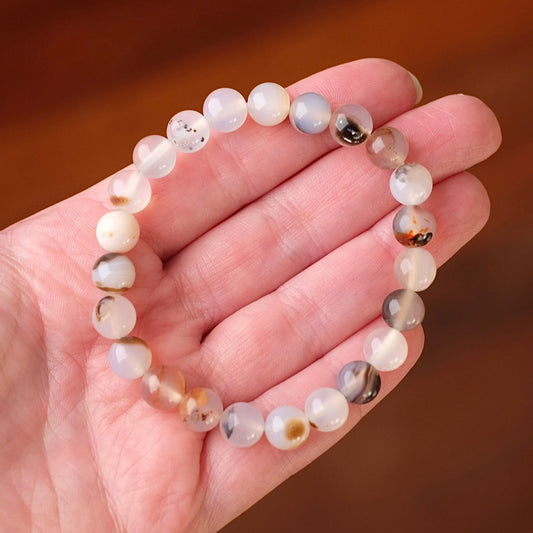 Montana Agate Bracelet | Dendritic Agate Crystal Bracelet