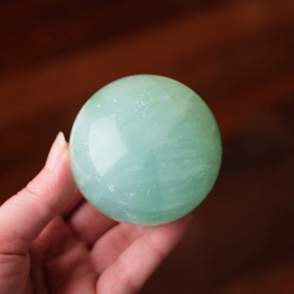 Pistachio Calcite Sphere | Green Calcite Crystal Sphere