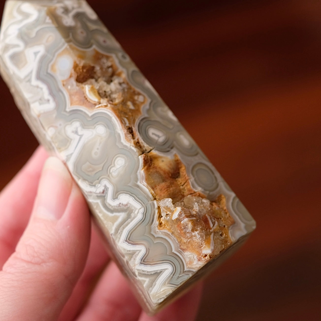 Crazy Lace Agate Tower | Lace Agate Crystal Point