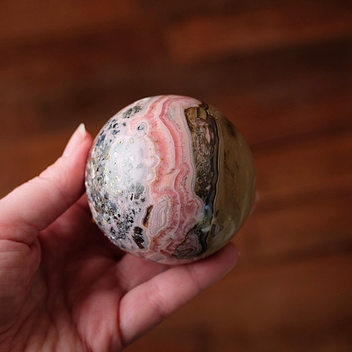 XL Rhodochrosite Sphere | Rhodochrosite Crystal Sphere