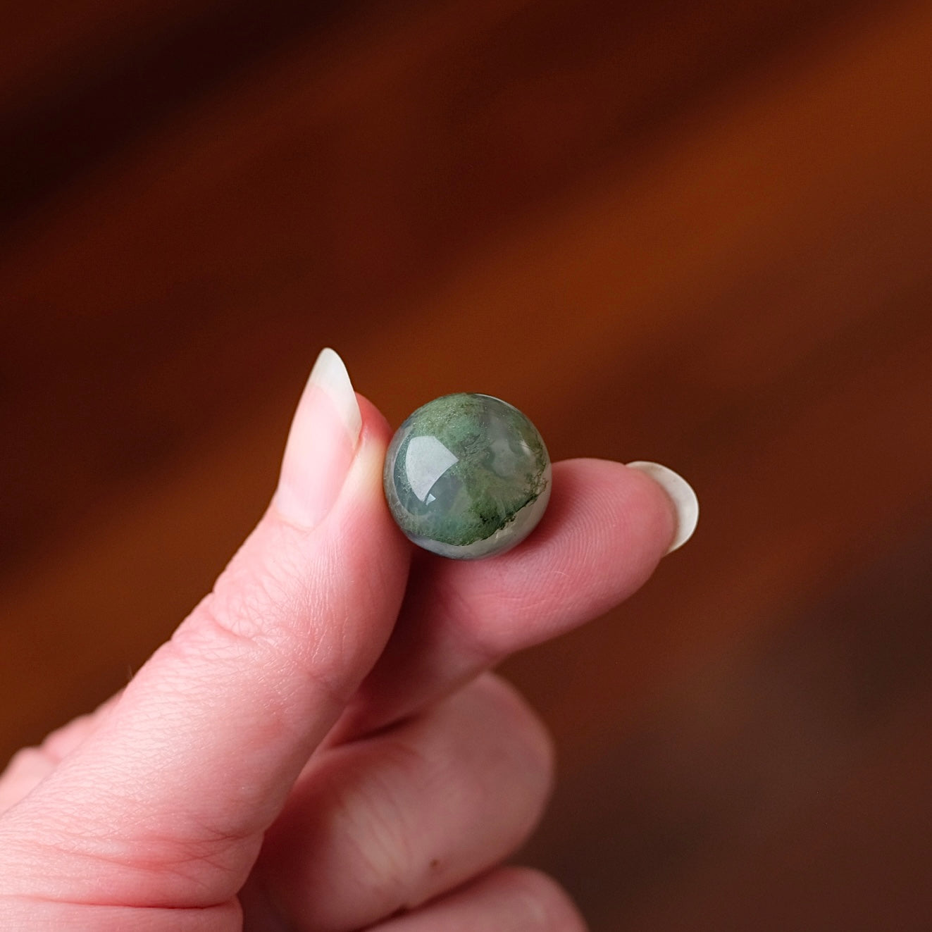 Moss Agate Mini Sphere | Moss Agate Crystal Sphere