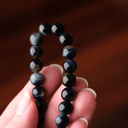 Blue Tiger Eye Bracelet | Hawk Eye Crystal Bracelet