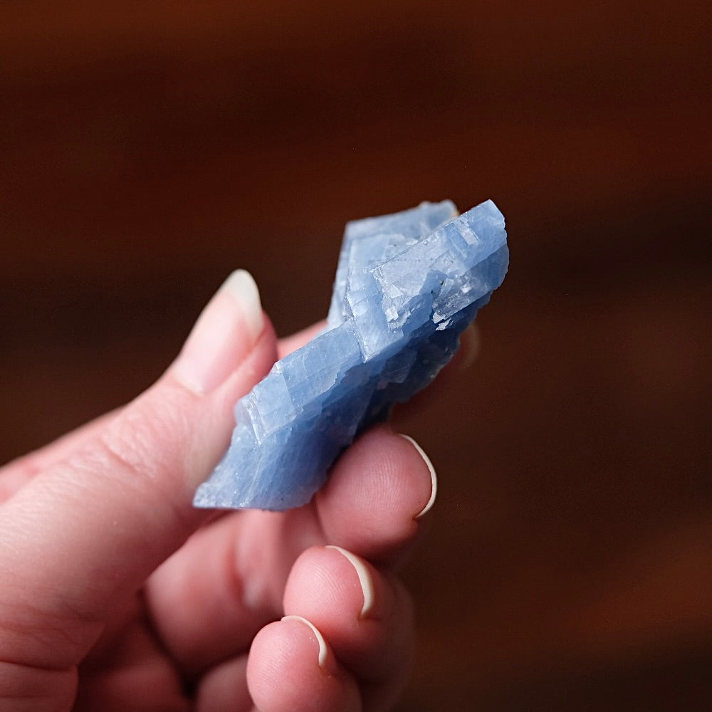Blue Calcite Specimen | Raw Calcite Crystal Cluster
