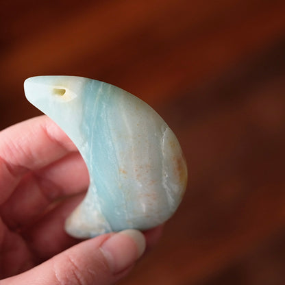 Azumar Moon | Teal Quartz Crystal Moon