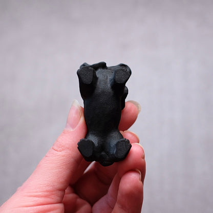 Black Obsidian Dachshund Carving | Crystal Dog