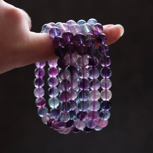 Rainbow Fluorite Bracelet | Crystal Stretch Bracelet