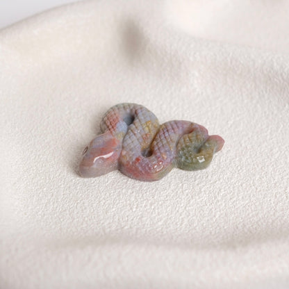 Fancy Jasper Snake Carving | Sea Jasper Crystal Snake