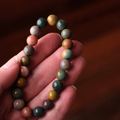 Alashan Agate Bracelet | Crystal Stretch Bracelet