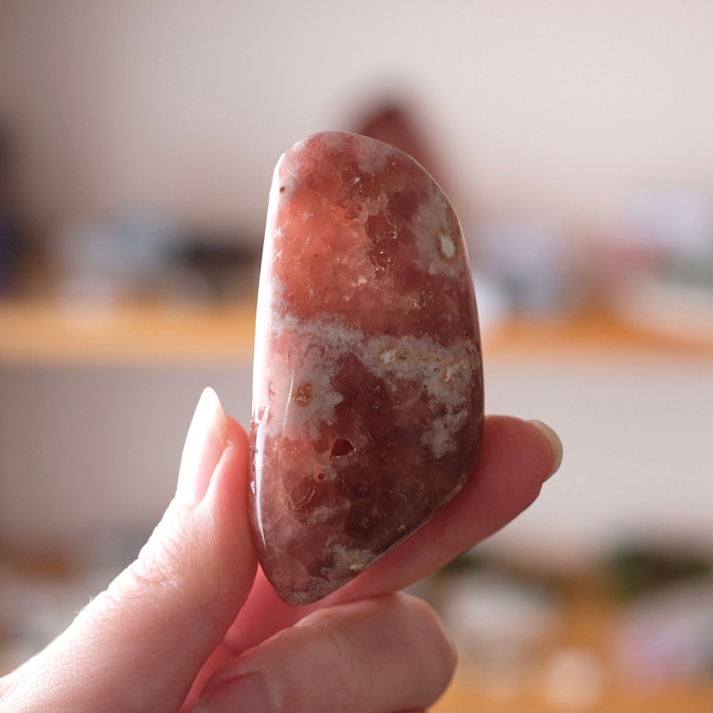 Raspberry Pink Amethyst Geode | Polished Pink Amethyst Crystal Specimen 14