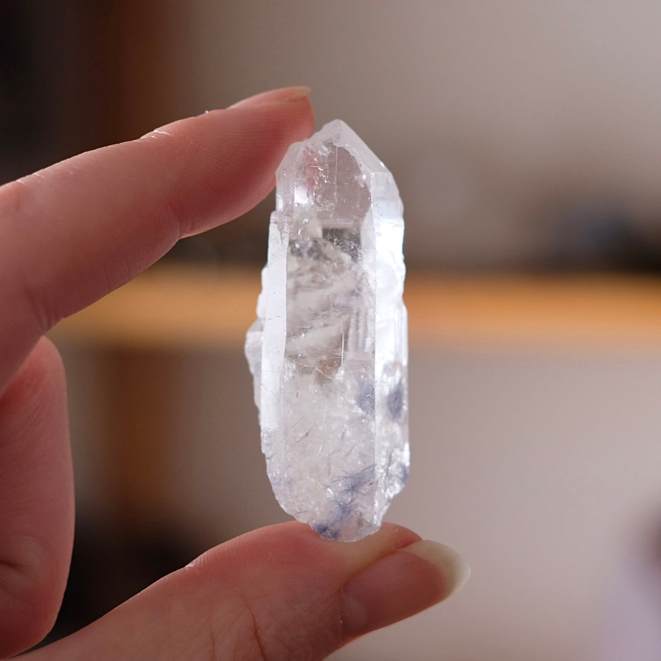 Dumortierite in Quartz Specimen | Quartz Crystal Point