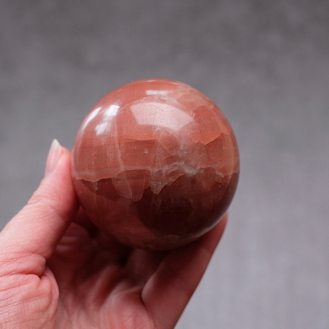 Rose Calcite Sphere | Calcite Crystal Sphere
