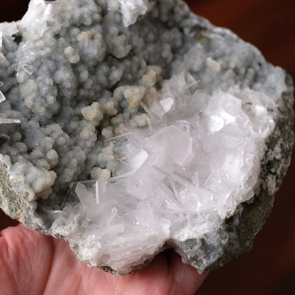 Tabular Calcite & Druzy Chalcedony Cluster | Calcite Crystal Specimen