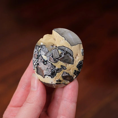 Mosaic Quartz Palm | Mosaic Chalcedony Crystal Palmstone