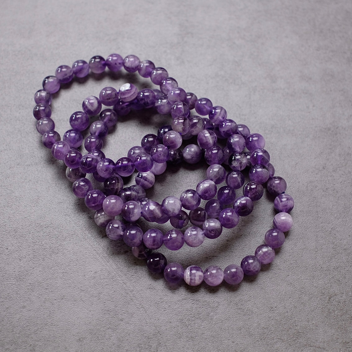 Dream Amethyst Bracelet | Chevron Amethyst Crystal Stretch Bracelet