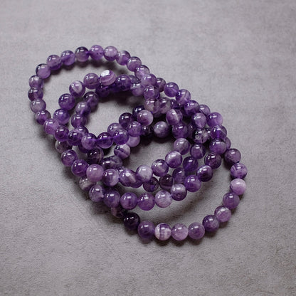 Dream Amethyst Bracelet | Chevron Amethyst Crystal Stretch Bracelet