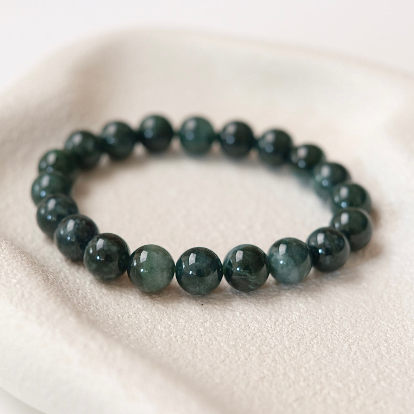 Guatemalan Blue Jadeite Bracelet | Jade Crystal Stretch Bracelet