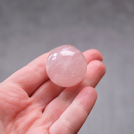 Rose Quartz Sphere | Pink Rose Quartz Crystal Sphere