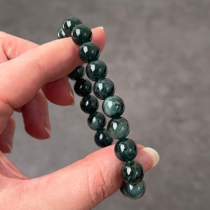 Guatemalan Blue Jadeite Bracelet | Jade Crystal Stretch Bracelet