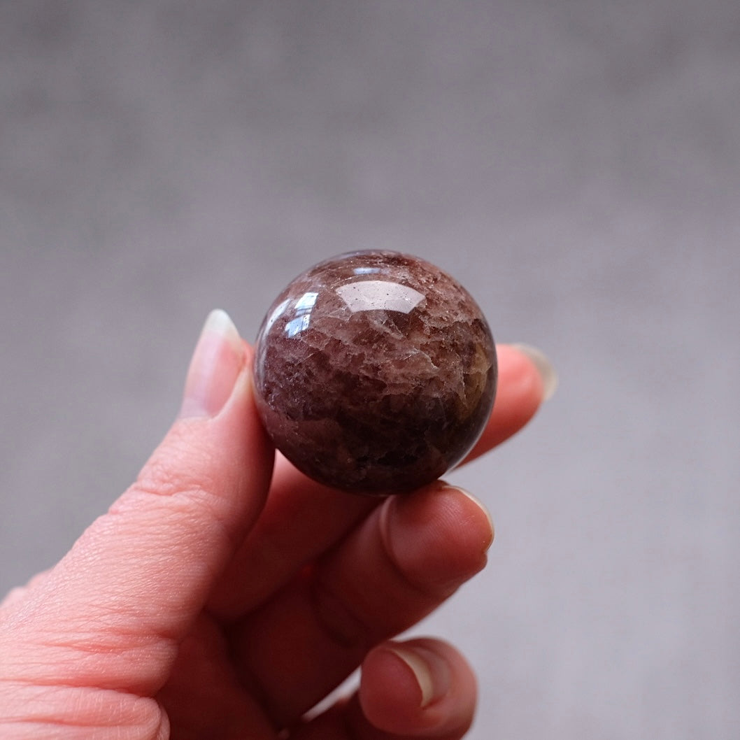 Tanzberry Quartz Crystal Sphere | Red Aventurine Sphere